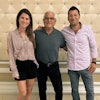 Serge Berguig with son, Greg Berguig, and daughter, Estelle Dick, also in the family business.