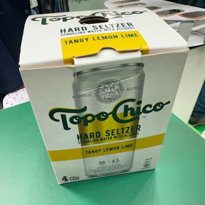 Carton multipack for Topo Chico cut and creased on Highcon equipment.