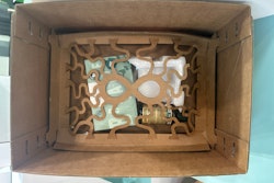 recent collaboration between SEE and laser die-cut and creasing specialist Highcon has put a spin on the Korrvu product line that optimizes DIM while making an impression with clever, striking laser die-cut bracing.