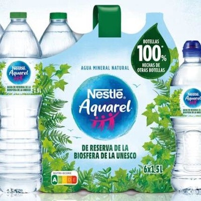 Nestlé's new rPET bottles are made entirely from recycled bottles.