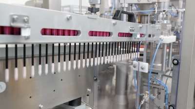 Individual caps ready to be torqued onto filled bottles.