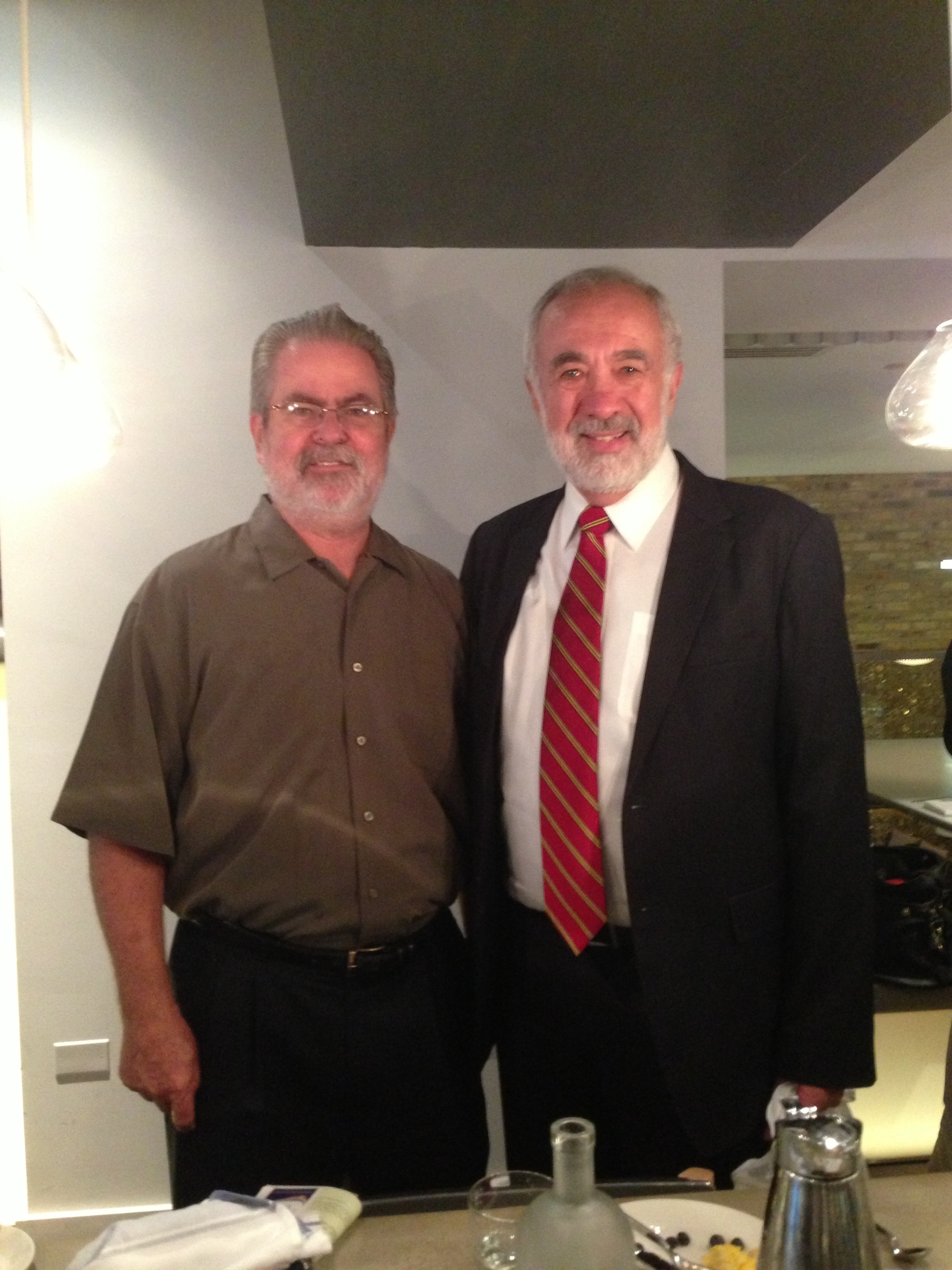 Pat Reynolds (left) and Benny Landa (right) discussed nanographic digital printing in 2013, right before the first commercialization of the tech. Now, more than 60 machines are in market.