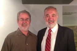 Pat Reynolds (left) and Benny Landa (right) discussed nanographic digital printing in 2013, right before the first commercialization of the tech. Now, more than 60 machines are in market.