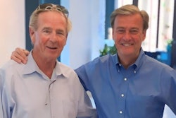 Charlie Harlfinger, left, is retiring as Harpak-Ulma’s chairman of the board. Kevin Roach has been elevated to chairman and chief executive officer.