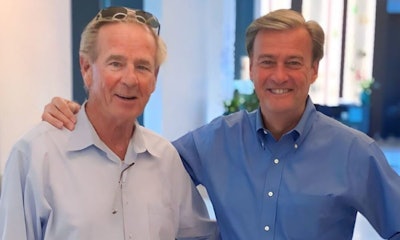 Charlie Harlfinger, left, is retiring as Harpak-Ulma’s chairman of the board. Kevin Roach has been elevated to chairman and chief executive officer.