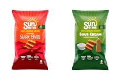 A new snack bag for PepsiCo Europe’s Walkers Sunbites chip brand in the U.K. and Ireland is made from 50% recycled content from chemical recycling technology.