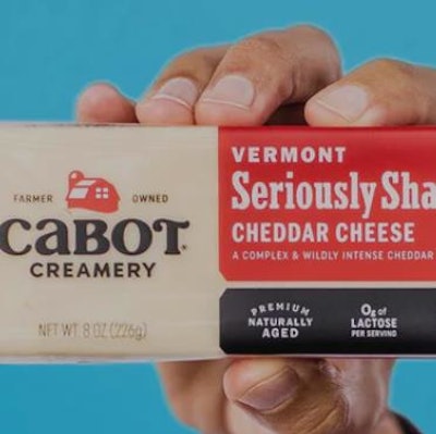 Cabot Creamery is adjusting its new cheese bar packaging to include 30% post-consumer recycled material.