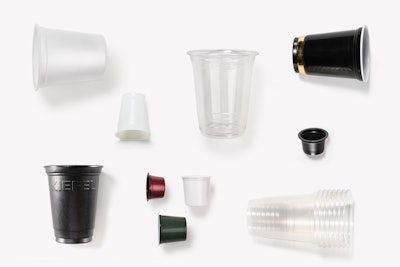 Cups and coffee capsules made of various polymers produced on the KTR Series.