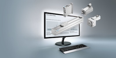 OEMs simply enter application parameters into the Festo Electric Motion Sizing design and simulation tool to find the right servo drive, motor, and actuator combination.