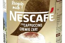 Nescafé's new paper-based coffee mix packaging is part of Nestlé's larger effort to reduce the use of virgin plastic by a third compared to 2018.