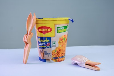 Nestlé's new plant-based fork is made from wheat flour and salt, making it edible.