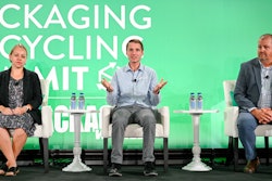 (From l. to r.) Megan Moore of NAPCOR, Zach Muscato of Plastic Ingenuity, and Jeff Snyder of Rumpke explained the challenges related to thermoform recycling.