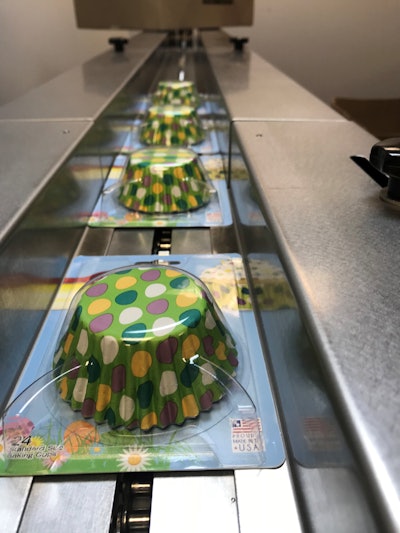 Versatile Packagers manufactures and packs cupcake into nestable clamshells, designed for shelf appeal and efficiency.