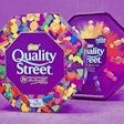 The paper carton for Quality Street enables more boxes to fit on a pallet and is said to have the potential to reduce CO2 emissions significantly. Image courtesy of Smurfit Westrock.