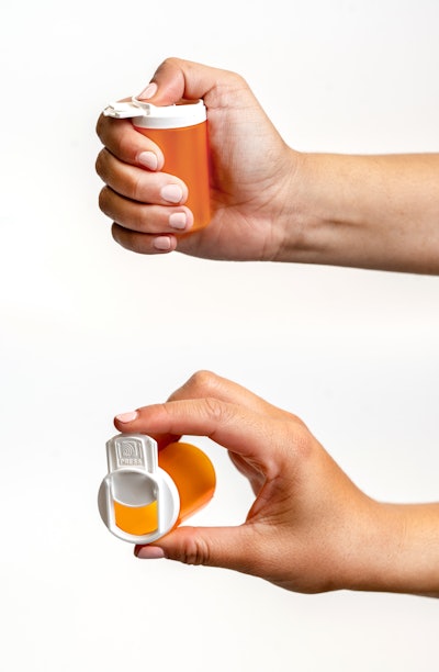 SnapSlide Rx is a no-torque child-resistant cap with a patented sliding mechanism that enables single-handed operation.