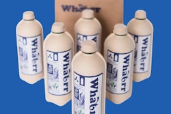 Whatrr's new biodegradable water bottles use bamboo and sugarcane pulp to make up the outer shell.