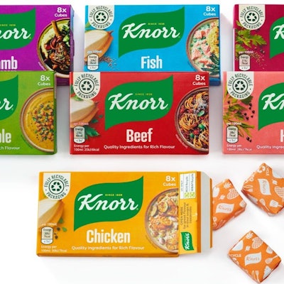Knorr's move to recyclable paper wrappers for its stock cubes follows a successful trial at Tesco.