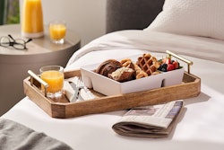 The new Bento box-style serviceware used for in-room breakfast service onboard Norwegian Cruise Line’s ships is reusable up to ‘potentially thousands of times’ and is made from 50% recycled PET from molecular recycling.
