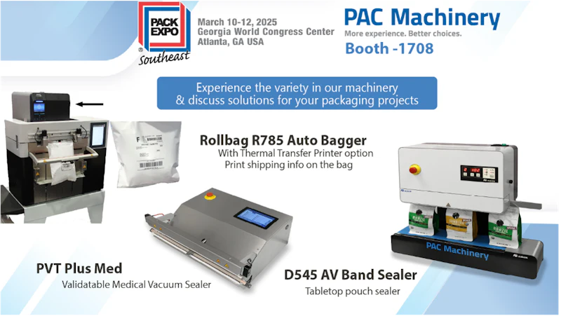 Auto Pac 300 PAC Machinery Brings Variety of Packaging Solutions to Inaugural PACK ...