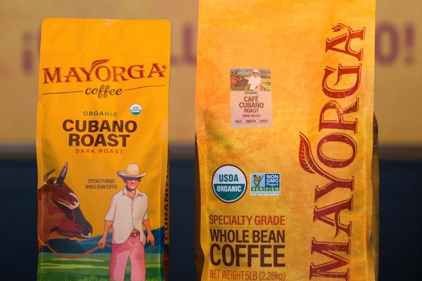 Mayorga uses its newest pouch filling system to produce whole bean and ground coffee in both 2- and 5-lb sizes.