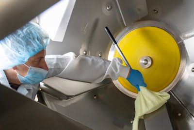 EW Packaging says its mixer’s gentle four-way action leaves almost no residue, simplifying cleaning between batches.