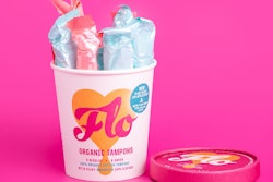Chaos packaging, such an ice cream tub for tampons, disrupts perceptions of what is “normal” product packaging for a consumer goods category. It turns normal on its head, typically by repurposing forms and formats associated with a completely different category. Picture courtesy of Here We Flo.