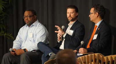 (l. to r.) William Singleton III, Mars, Scott Byrne, Sonoco, and Dr. Jagger Harvey, Clemson University