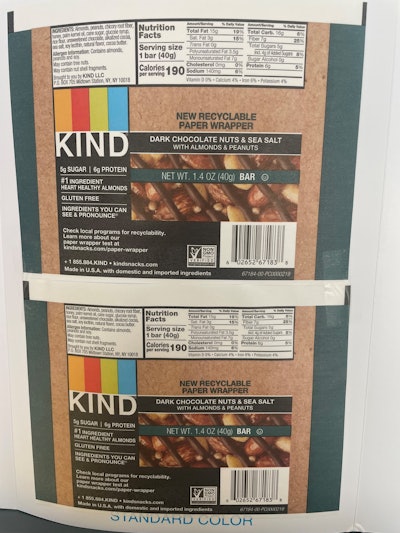 Rollstock runs on existing flow-wrapping equipment. Minor adjustments were made to mitigate tears while forming.