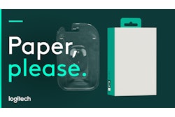 Logitech is nearing the complete transition from a plastic clamshell to a paper carton across its global portfolio of computer mice.