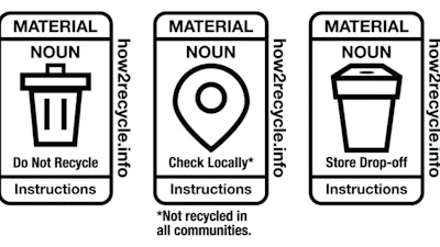 The new label symbology with unambiguous icons. Store drop-off on the far right of the series.