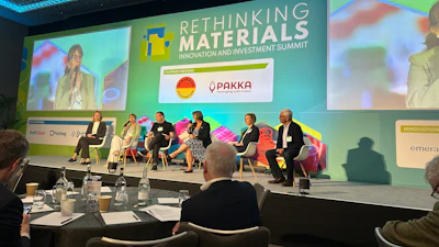 (l. to r.)Karolina D’Cunha from the European Commission; Claudia Mensi of FEAD - European Waste Management Association; Roger Wright of Biffa; Claire Shrewsbury of WRAP; Alice Rackley from Polytag Limited; and Anindya Mukherjee of the Global Organization for PHA (go PHA)