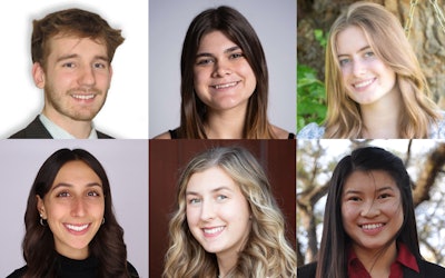 Top row (from left): Clayton Gons, Madalyn Klaja, Olivia Northrup Bottom row: Marta Ghigo, Emily Neale, Dalena Nguyen