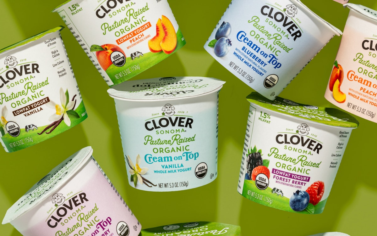 Clover Sonoma ตัดพลาสติก 34k ปอนด์พร้อมถ้วยโยเกิร์ตกระดาษ