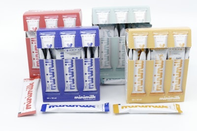 These Minimilk products were packaged by the IMA Hassia stick pack machine.