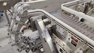 Multi-Conveyor's 180-degree C-chute product reorientation