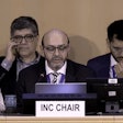 INC Chair Ambassador Luis Vayas Valdivieso closed the Geneva session of INC-5.2 after nearly two weeks of negotiations ended without consensus on a global plastics treaty.