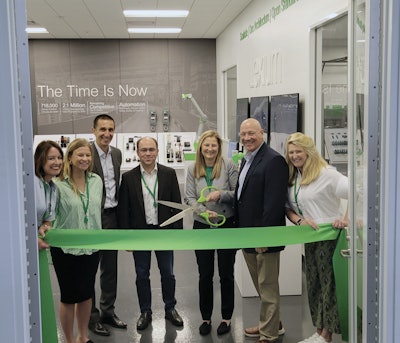 Ribbon cutting at Schneider Electric’s new Robotics and Motion Center of Excellence.