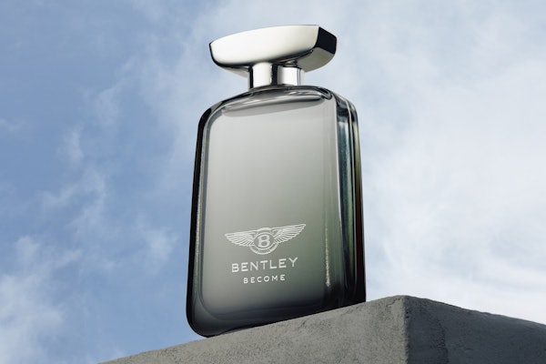 The Bentley Become fragrance bottle features a minimalist silhouette inspired by the brand’s design language and crafted with recyclable, responsibly sourced materials.