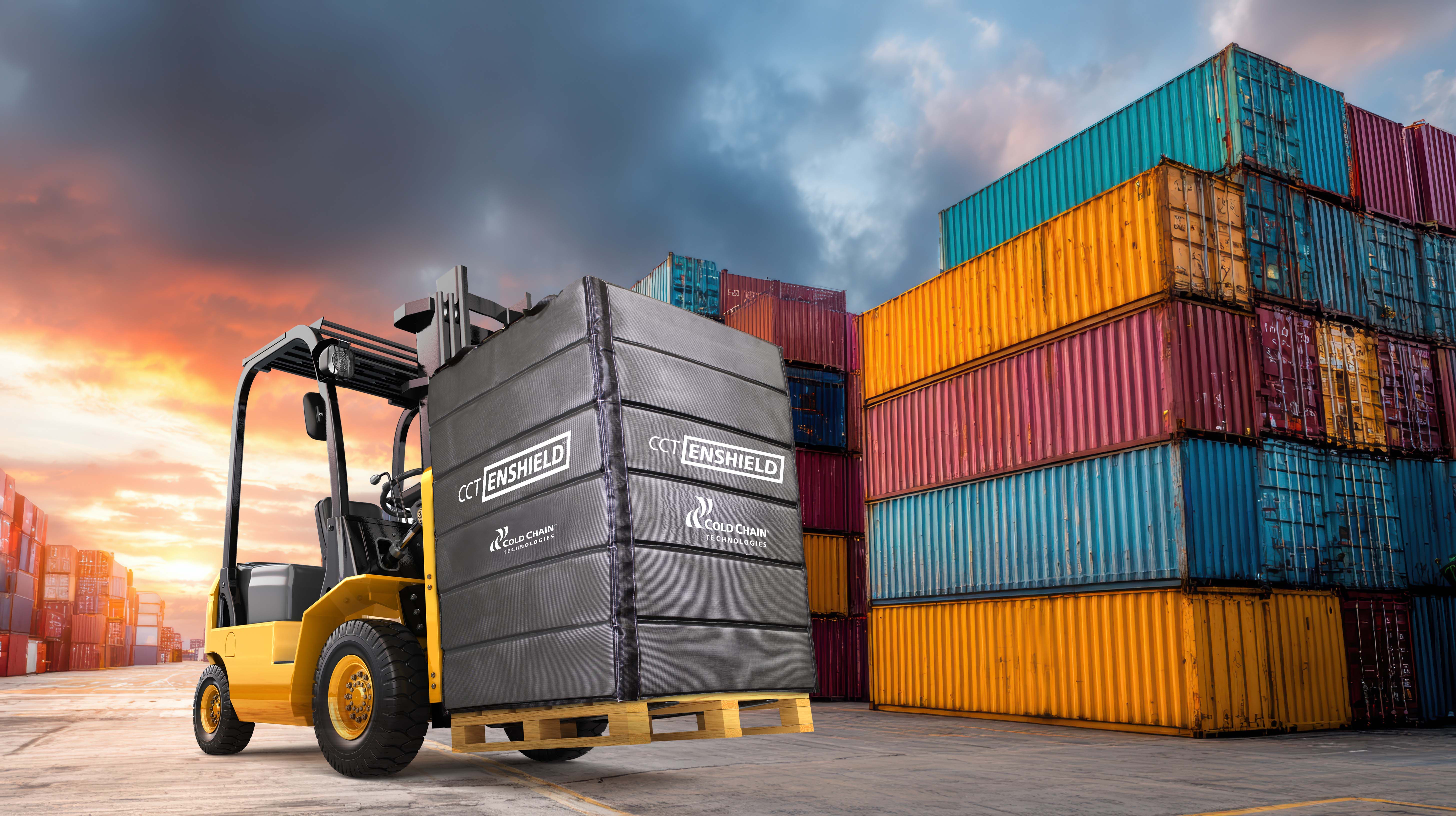 Enshield uses leakproof Koolit Advanced gel, a form-stable PCM that never turns to liquid. It is also highly flexible, which means Enshield can be wrapped around the pallet for a snug fit.