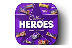 The new paper tubs for its Cadbury Heroes assortment of miniature chocolates were developed in partnership with DS Smith over several years of R&D.