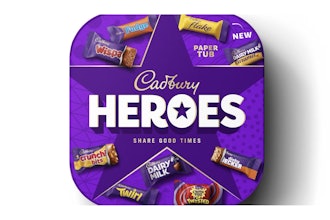 The new paper tubs for its Cadbury Heroes assortment of miniature chocolates were developed in partnership with DS Smith over several years of R&D.