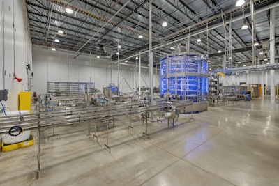The site currently operates three packaging lines, but there is room for seven more before additional construction would be needed to double that.