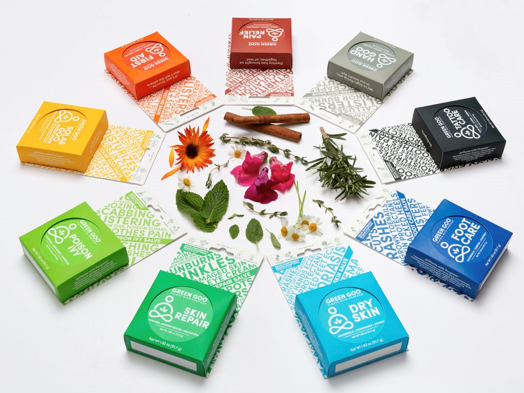Green Goo's tins, made from 100% recyclable aluminum, can be tossed into curbside recycling—or reused for crafts, travel kits, and storage.