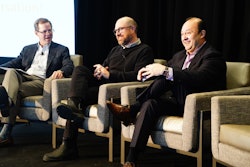 (From left) David Love, EVP & chief strategy officer, Printpack (FPA member and moderator); Pat Keenan, packaging R&D, sustainability, General Mills; and Teo Medellin, director of corporate packaging sustainability, Procter & Gamble.