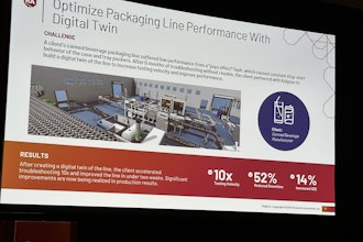 A canned beverage manufacturer used a digital twin of its case and tray packing line to diagnose a persistent “yo-yo effect” fault. By testing virtually instead of on the live line, the team accelerated troubleshooting 10×, reduced downtime by 52%, and improved OEE by 14%.