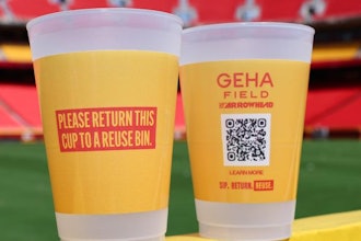 The scheme eliminates the use of single-use beverage cups across all fan zones, clubs, and suites, replacing them with a closed-loop system involving more than 42,000 reusable cups.