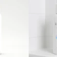 From plain pack stock image (left) to a (hypothetical) branded prototype, shown in context on a shower shelf (right), AI artwork and context images now take minutes, not weeks.