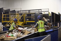 Sortation on a belt at a material recovery facility (MRF).