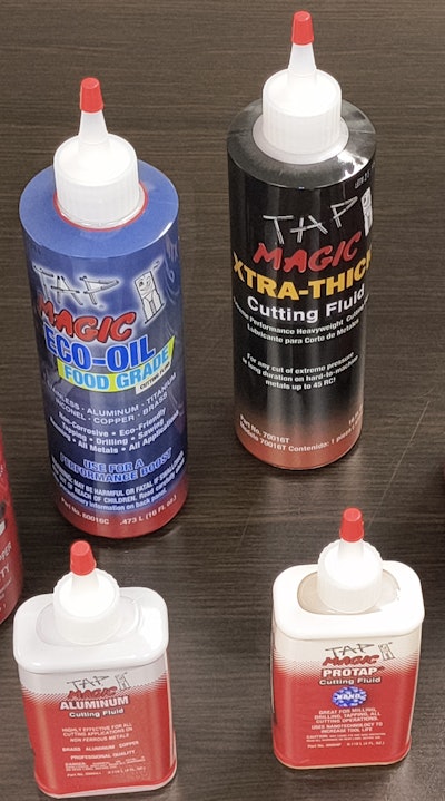 In addition to the two container formats, Tap Magic also uses the shrink sleever on a 12-oz tube format, shown here.