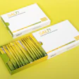 The design team utilized one of their proprietary Coupe packs so that the supplement sticks completely fill the space inside, minimizing dead space.
